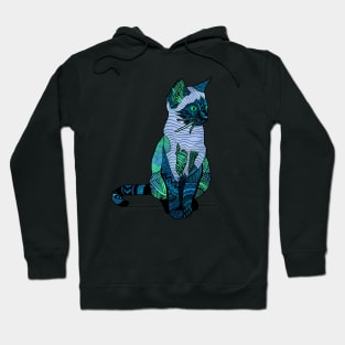 Watercolor Cat Zentangle Hoodie